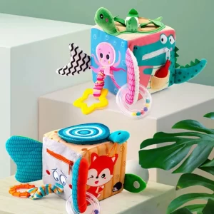 Cubo didáctico sensorial para bebé