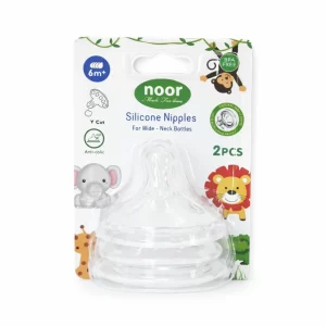 Repuesto chupa para tetero silicona x2 Noor BPA Free