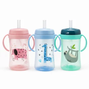 Vaso pitillo para bebé con asas